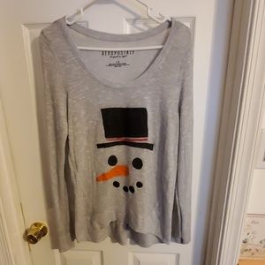 NWOT snowman long sleeve shirt